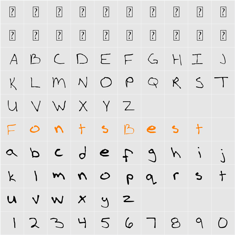 boldLOUD Character Map
