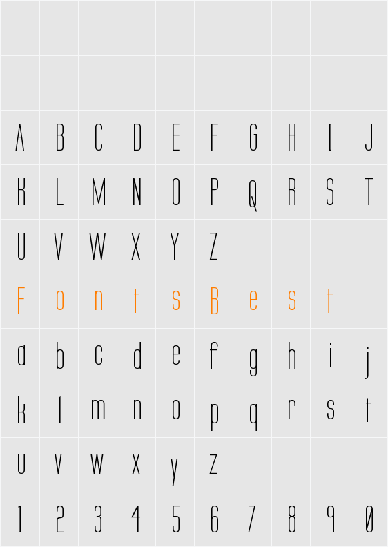 Labtop Secundo Character Map
