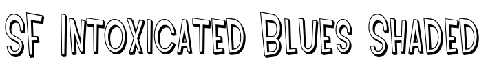 SF Intoxicated Blues Shaded Font Image