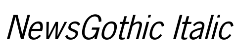 NewsGothic Italic