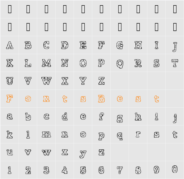 Prison Tattoo Character Map