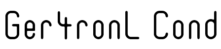 Ger4ronL Cond Font Image