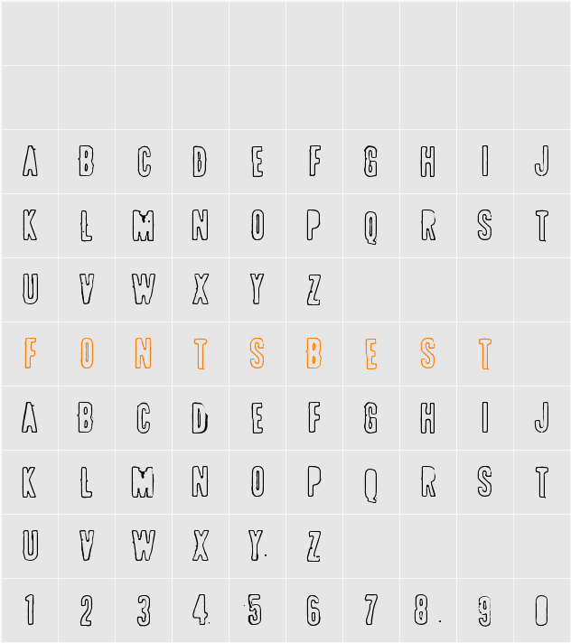 POLLUX9400 Character Map