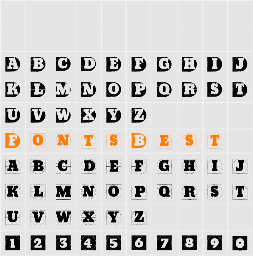 GridConcreteDue Character Map