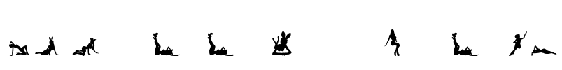 Silhouettes from Poser LT Font Image