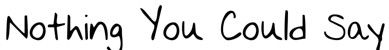 Nothing You Could Say