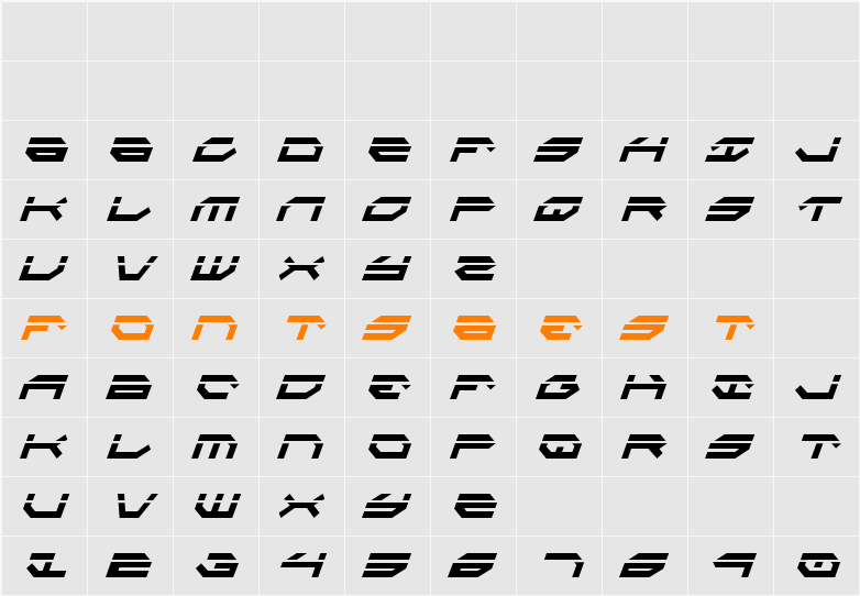 Taskforce Laser CondItal Character Map