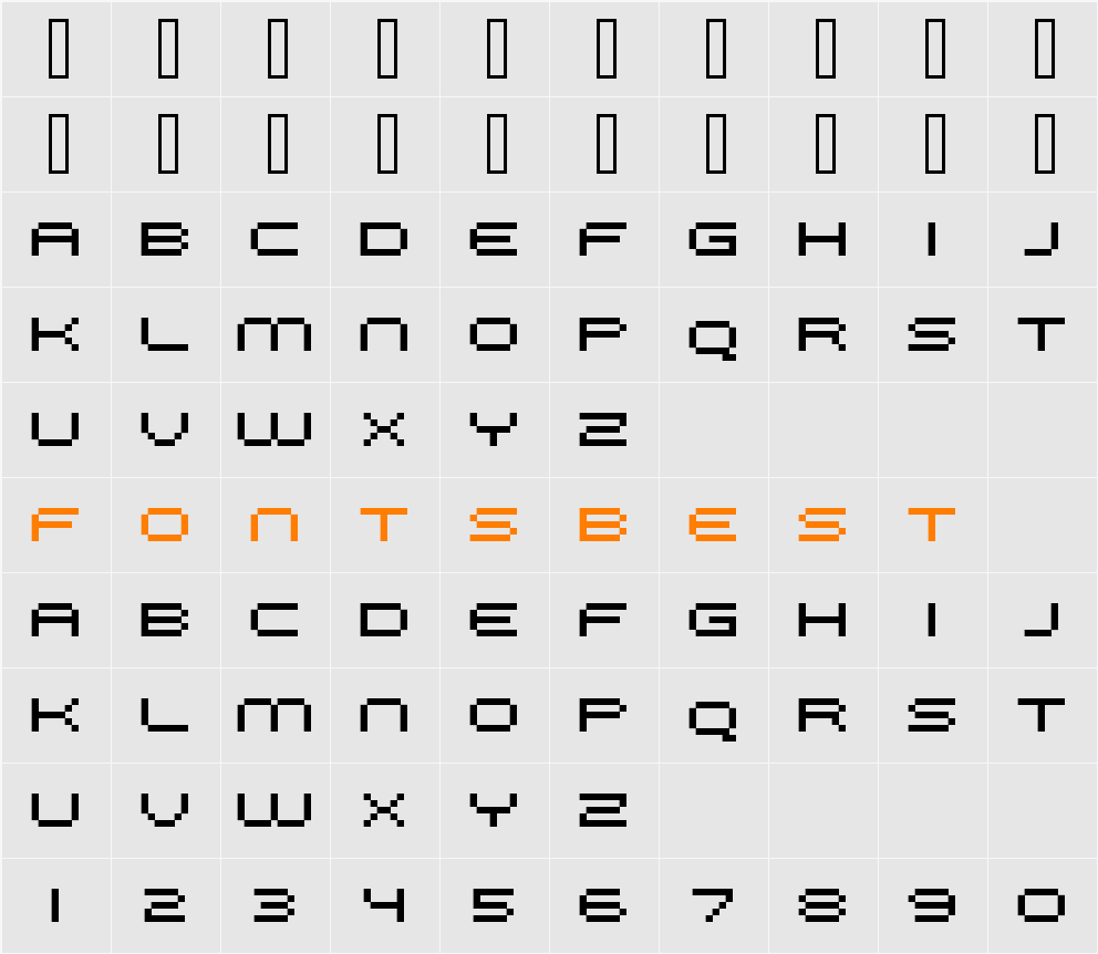 FFF Galaxy Extended Character Map
