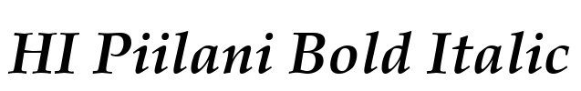 HI Piilani Bold Italic Font Image