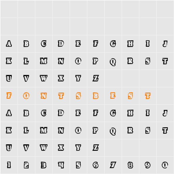 Icebox Art Condensed Character Map