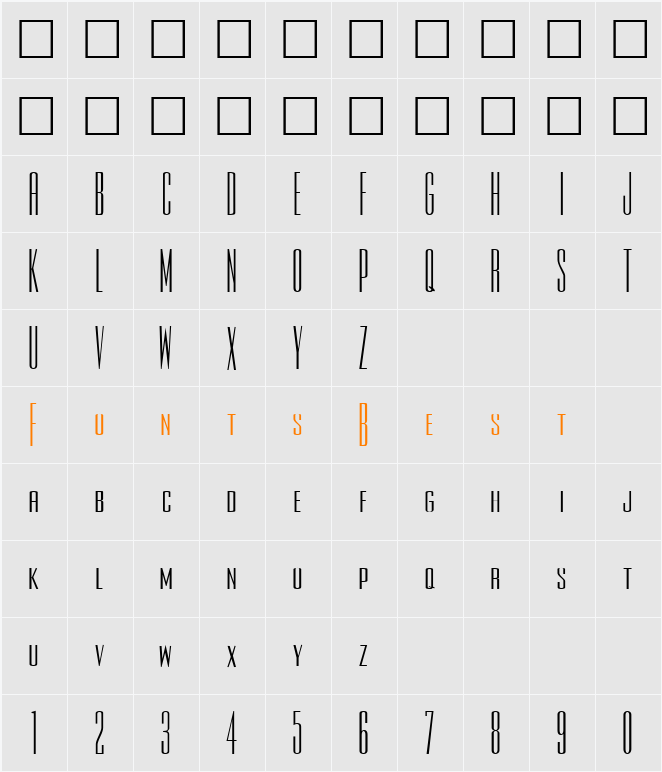 Rothman Character Map