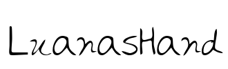 LuanasHand Font Image