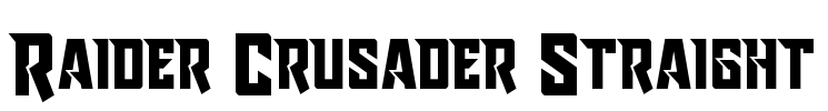 Raider Crusader Straight Font Image