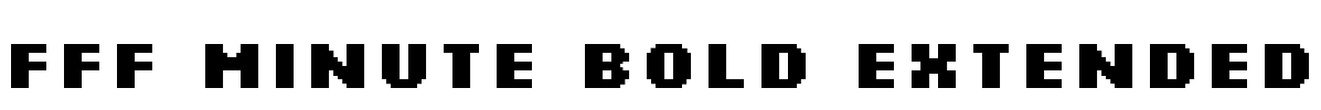 FFF Minute Bold Extended Font Image