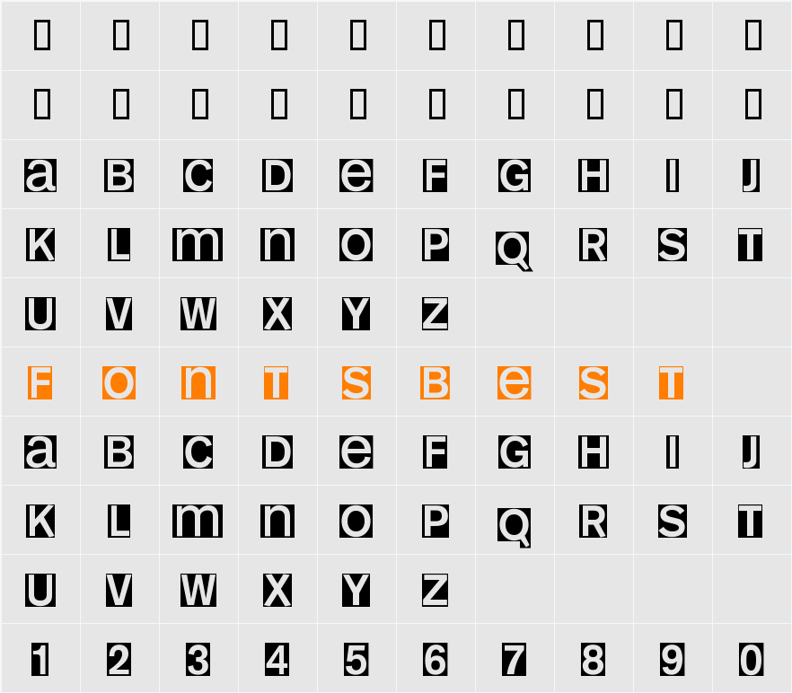 KL1 MonoSans Character Map