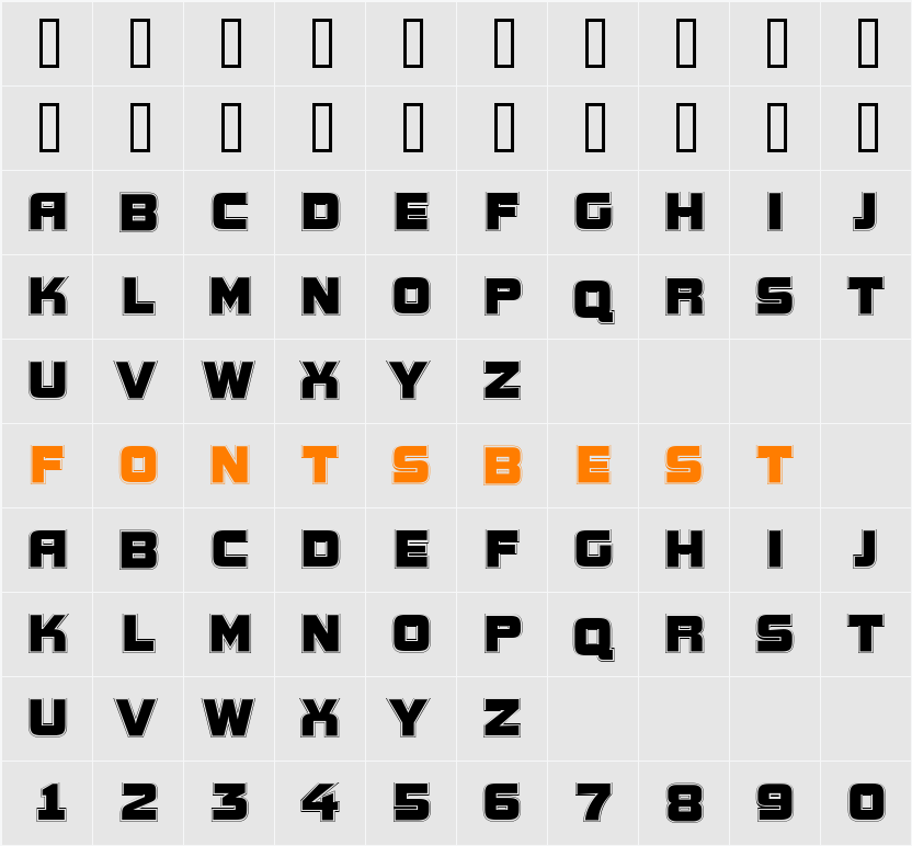 a_ConceptoTitulGr Character Map