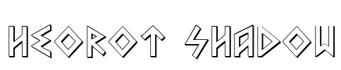 Heorot Shadow Font Image