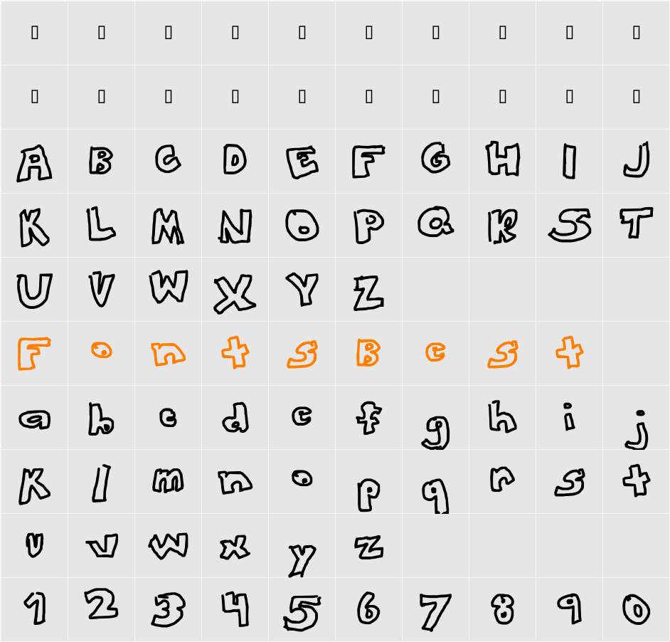This Font Looks Awesome Character Map