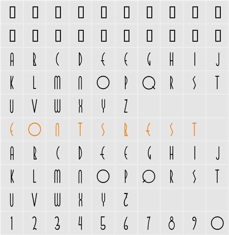 Illuminata Character Map