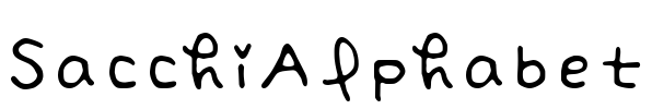 SacchiAlphabet Font Image