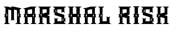 Marshal Risk Font Image