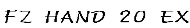 FZ HAND 20 EX Font Image