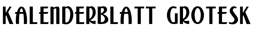 Kalenderblatt Grotesk Font Image