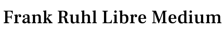 Frank Ruhl Libre Medium Font Image