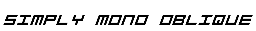 Simply Mono Oblique Font Image