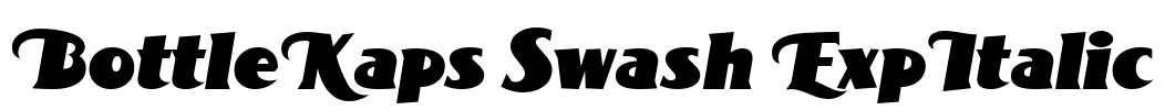 BottleKaps Swash ExpItalic Font Image