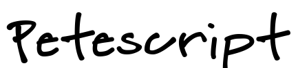 Petescript Font Image