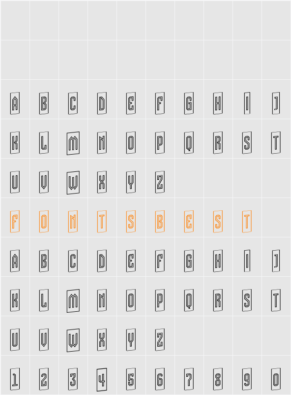 a_VizoraCmOtlUp Character Map