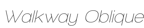 Walkway Oblique Font Image