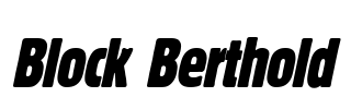 Block Berthold Font Image