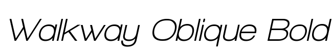 Walkway Oblique Bold Font Image