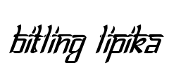 Bitling lipika Font Image