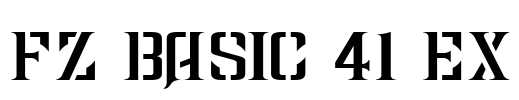 FZ BASIC 41 EX Font Image