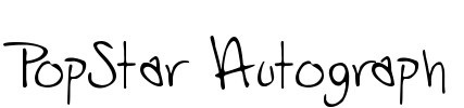 PopStar Autograph Font Image