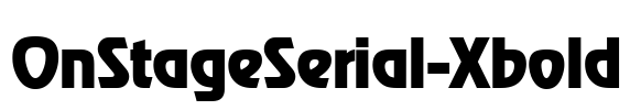 OnStageSerial-Xbold Font Image