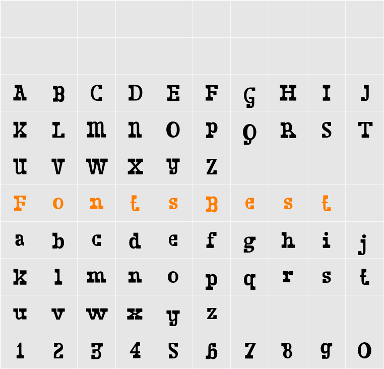 DustEnna Character Map