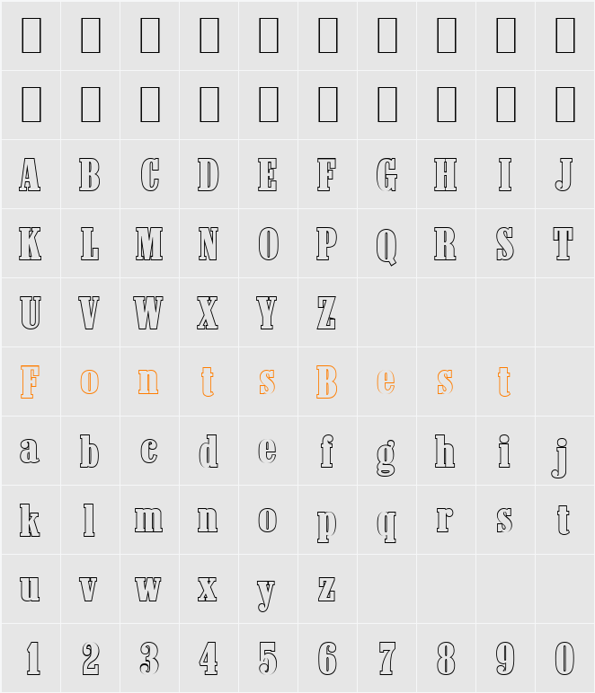 RobertBeckerOutline-Heavy Character Map