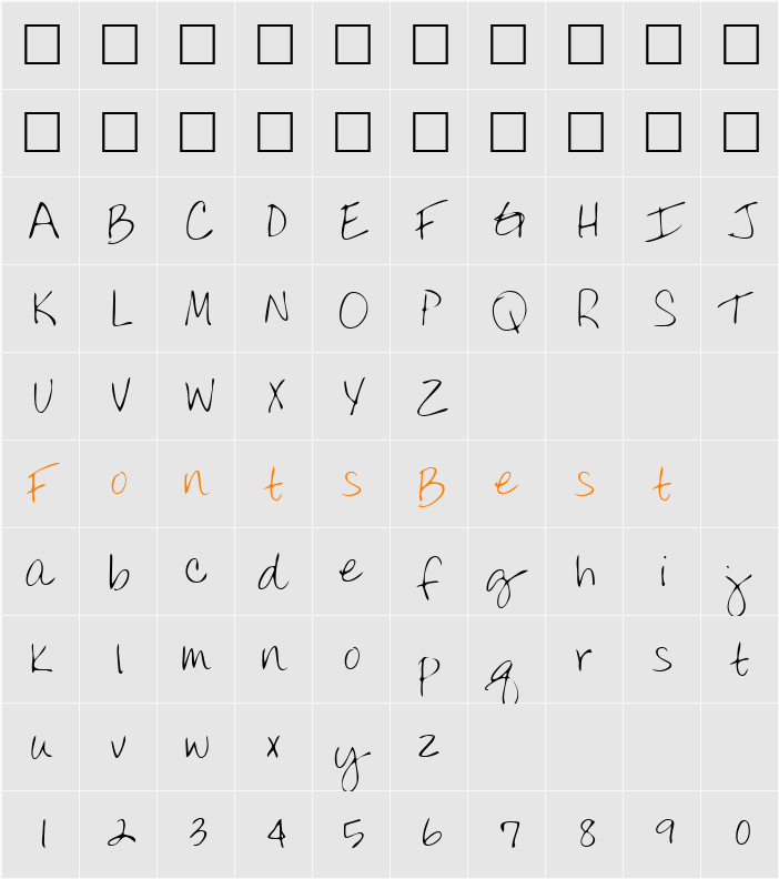 DonnysHand Character Map
