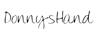 DonnysHand Font Image