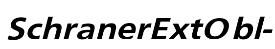 SchranerExtObl- Font Image