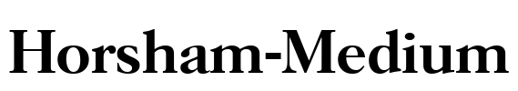 Horsham-Medium Font Image