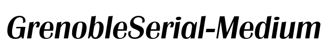 GrenobleSerial-Medium Font Image