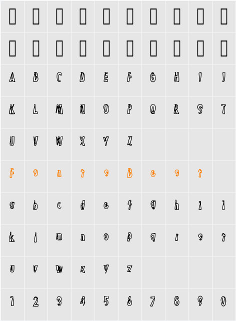Lilly_sFont Character Map