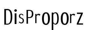 DisProporz Font Image
