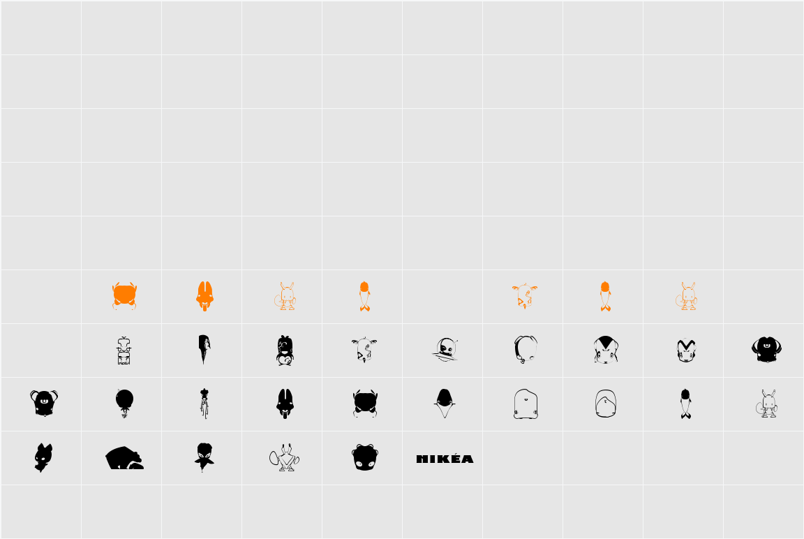 Pictoserie 1 Character Map