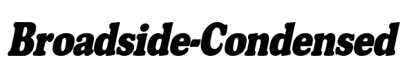 Broadside-Condensed Font Image